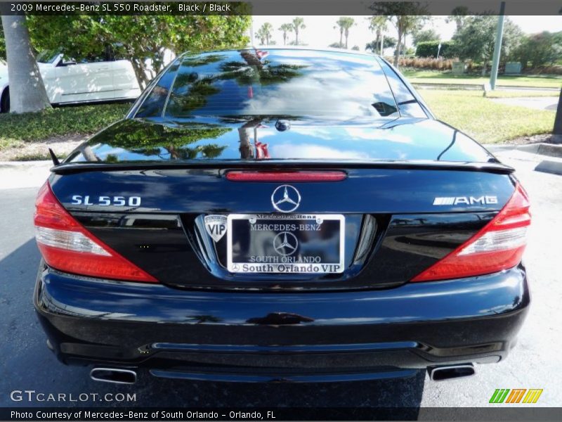 Black / Black 2009 Mercedes-Benz SL 550 Roadster