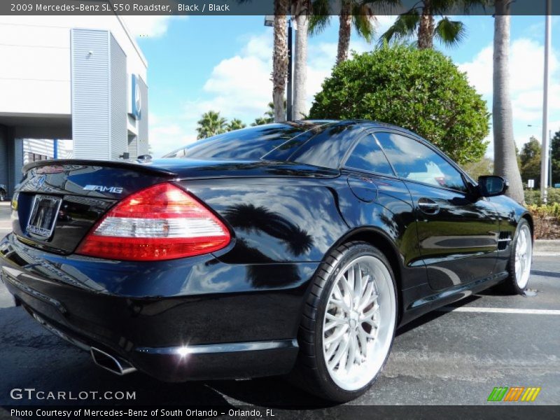 Black / Black 2009 Mercedes-Benz SL 550 Roadster