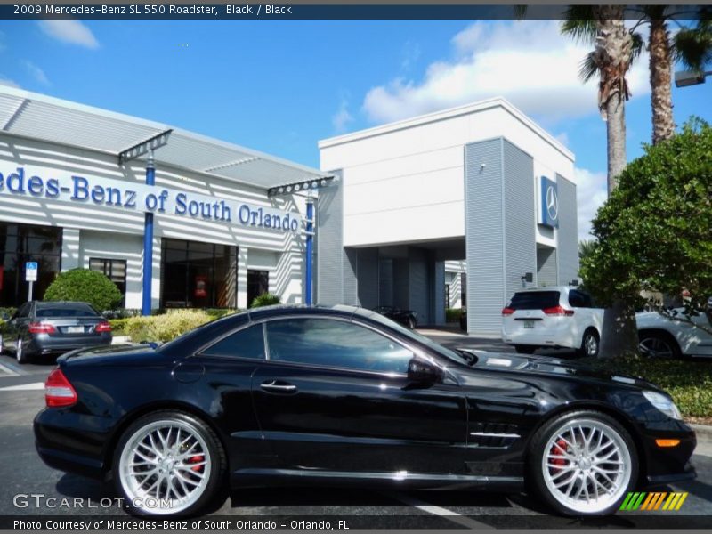 Black / Black 2009 Mercedes-Benz SL 550 Roadster