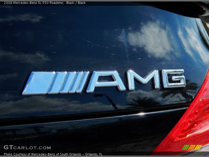 Black / Black 2009 Mercedes-Benz SL 550 Roadster