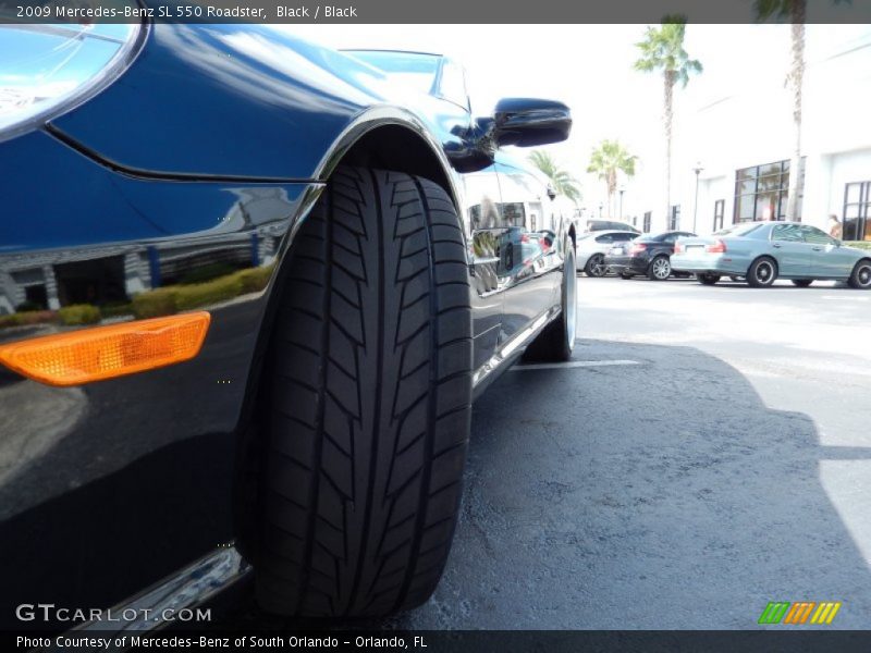 Black / Black 2009 Mercedes-Benz SL 550 Roadster