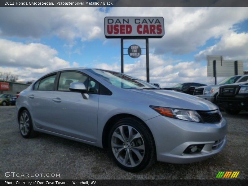 Alabaster Silver Metallic / Black 2012 Honda Civic Si Sedan