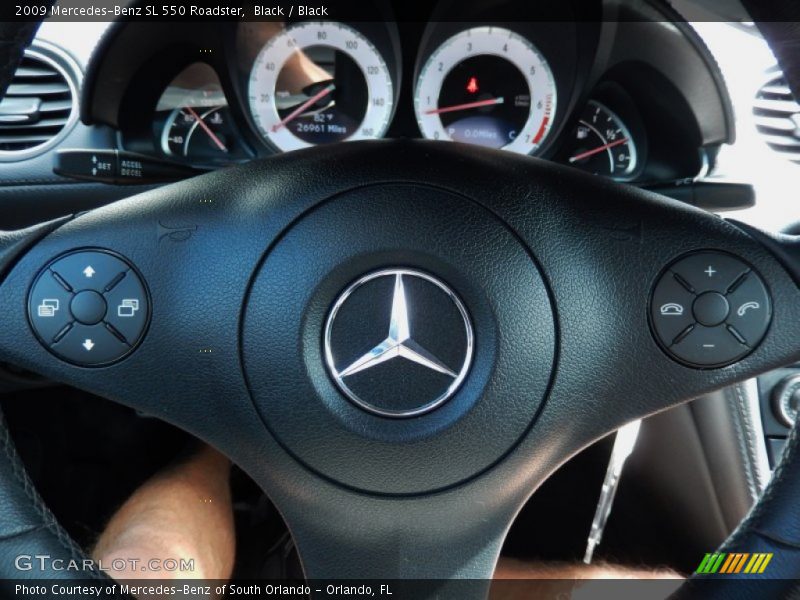 Black / Black 2009 Mercedes-Benz SL 550 Roadster