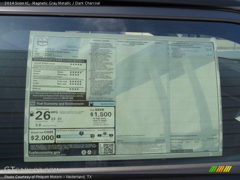 Magnetic Gray Metallic / Dark Charcoal 2014 Scion tC