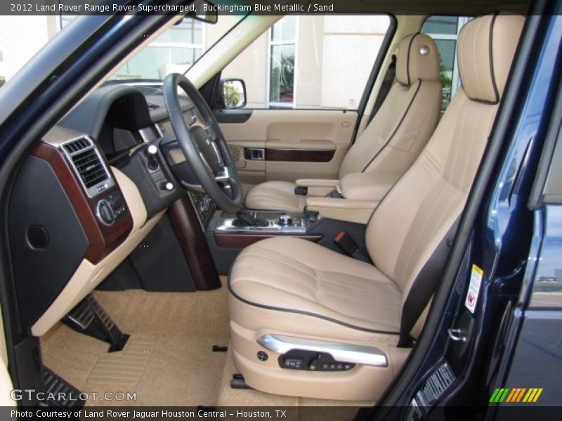 Buckingham Blue Metallic / Sand 2012 Land Rover Range Rover Supercharged