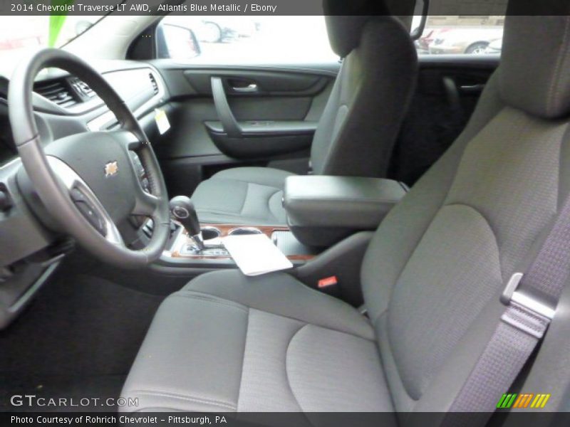 Atlantis Blue Metallic / Ebony 2014 Chevrolet Traverse LT AWD