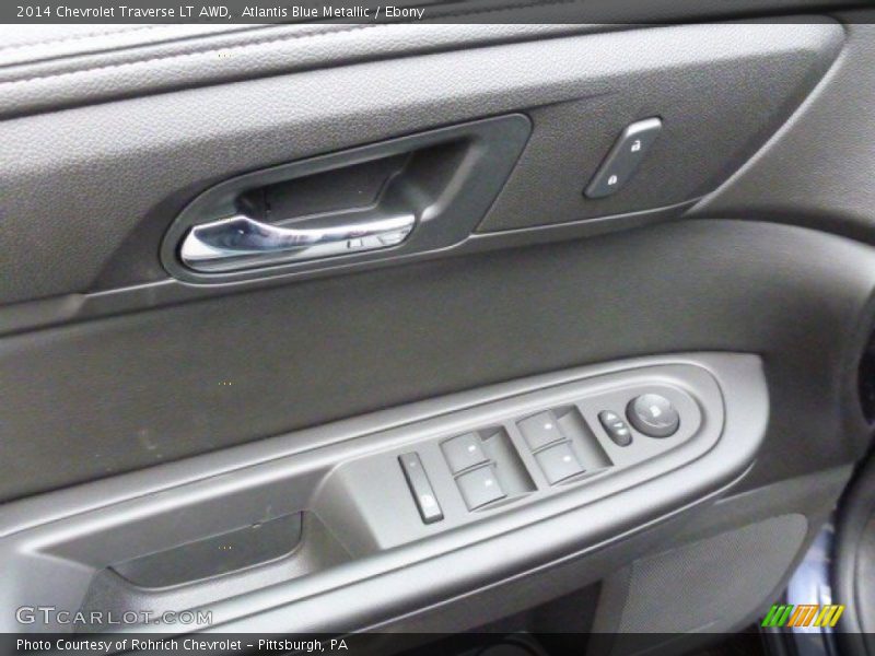 Atlantis Blue Metallic / Ebony 2014 Chevrolet Traverse LT AWD