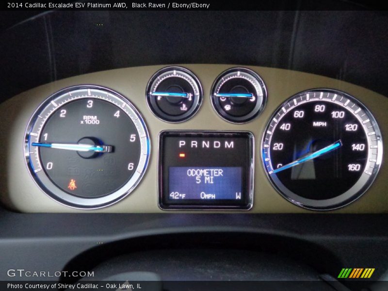 Black Raven / Ebony/Ebony 2014 Cadillac Escalade ESV Platinum AWD