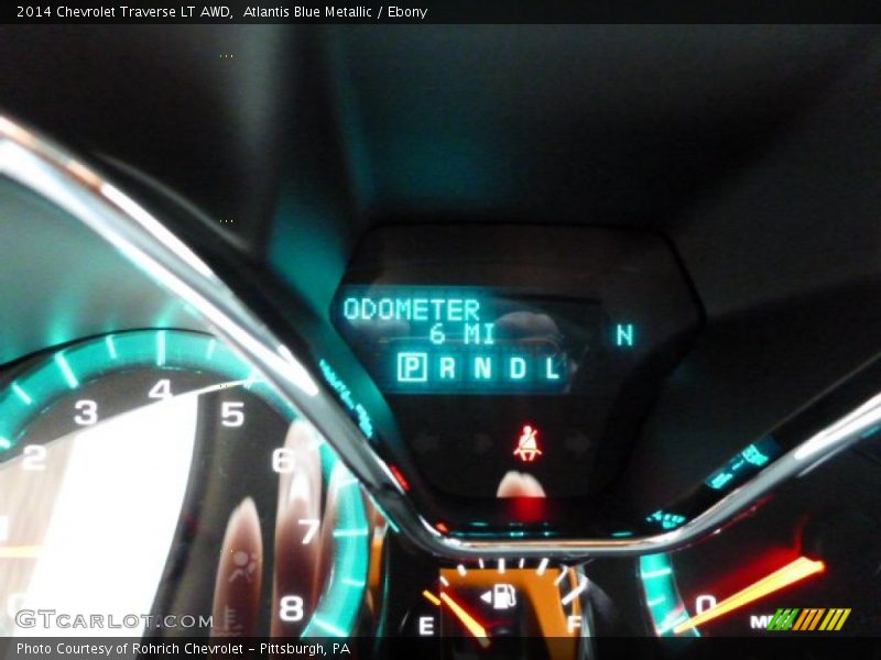 Atlantis Blue Metallic / Ebony 2014 Chevrolet Traverse LT AWD
