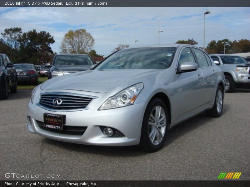 Liquid Platinum / Stone 2010 Infiniti G 37 x AWD Sedan