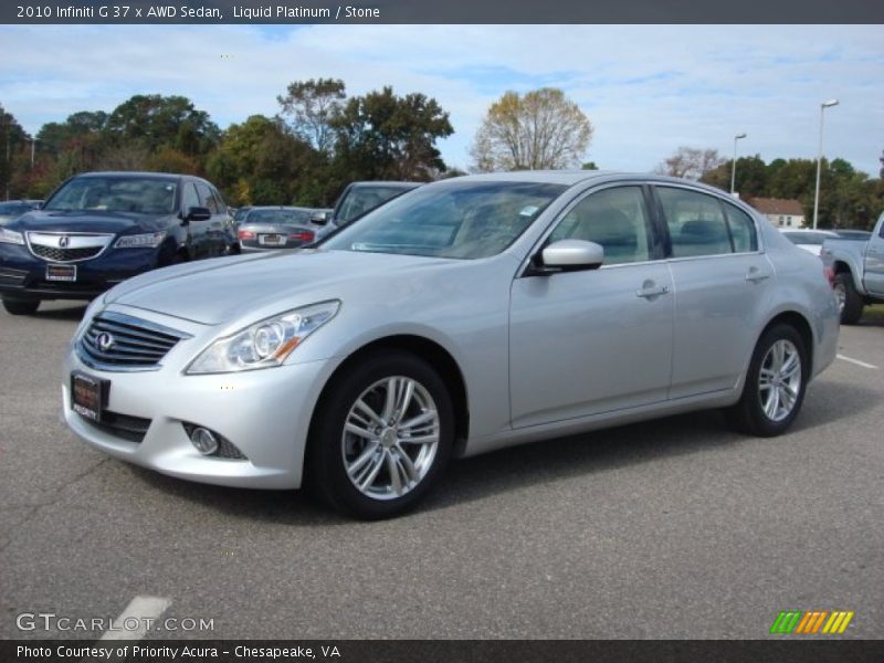 Liquid Platinum / Stone 2010 Infiniti G 37 x AWD Sedan