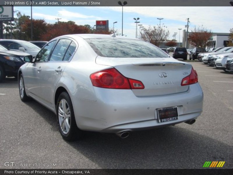 Liquid Platinum / Stone 2010 Infiniti G 37 x AWD Sedan