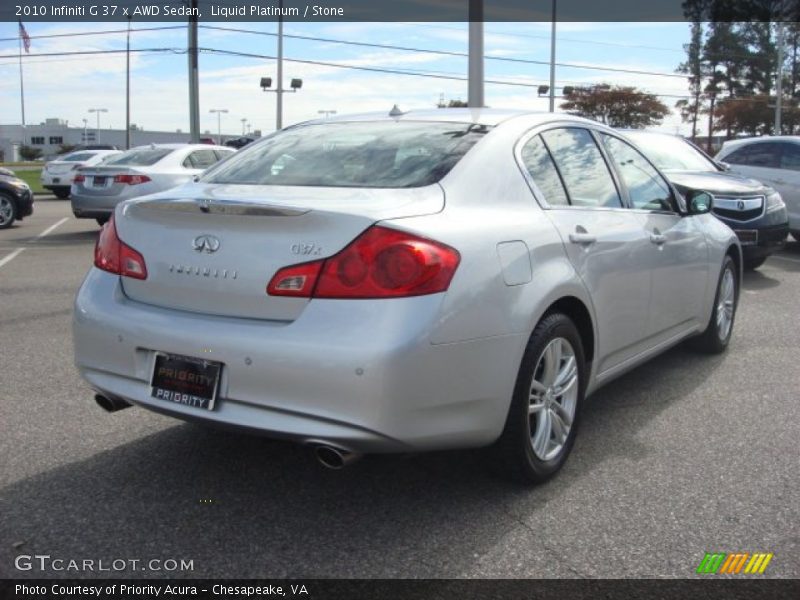 Liquid Platinum / Stone 2010 Infiniti G 37 x AWD Sedan