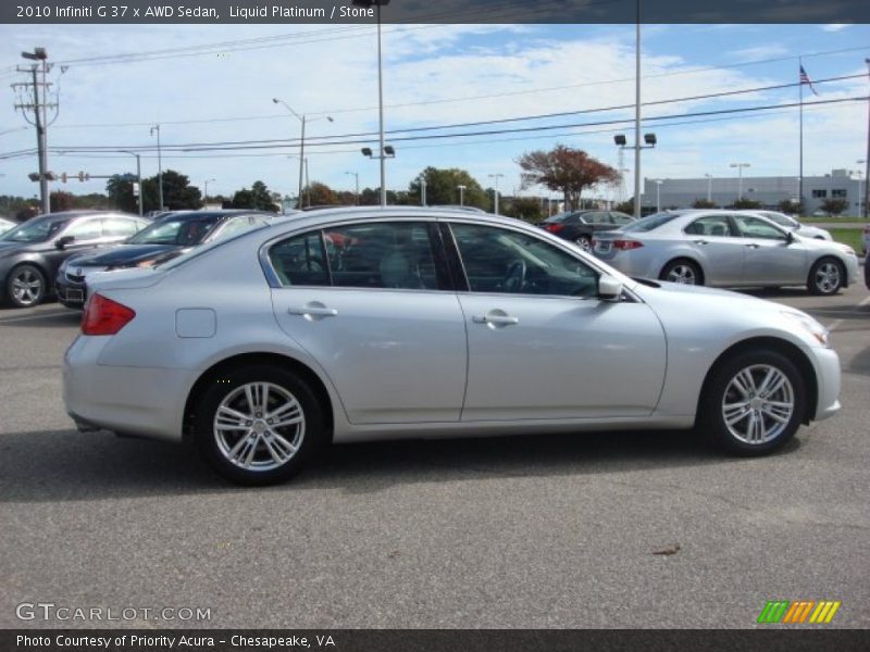 Liquid Platinum / Stone 2010 Infiniti G 37 x AWD Sedan