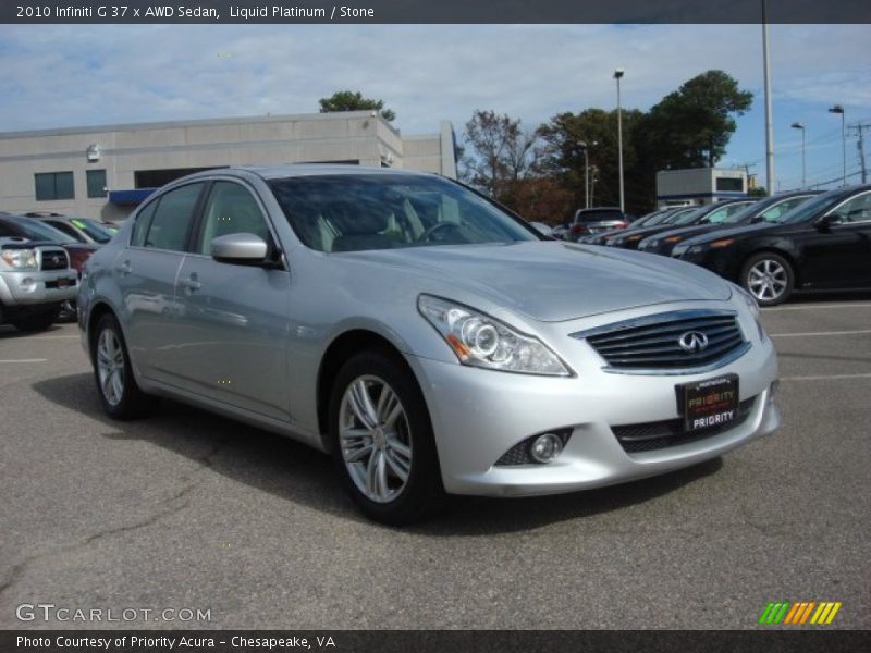 Liquid Platinum / Stone 2010 Infiniti G 37 x AWD Sedan
