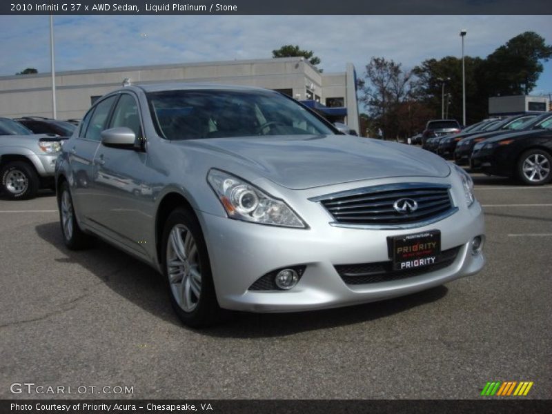 Liquid Platinum / Stone 2010 Infiniti G 37 x AWD Sedan