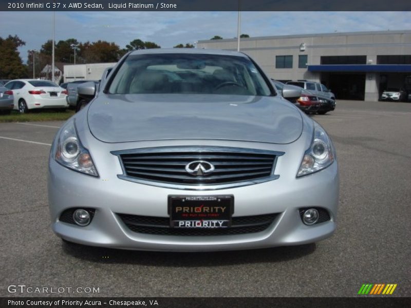 Liquid Platinum / Stone 2010 Infiniti G 37 x AWD Sedan