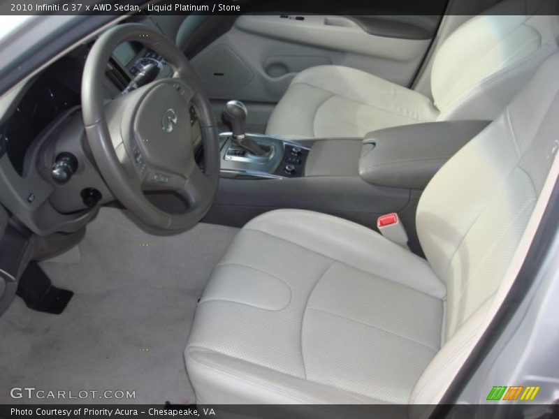 Liquid Platinum / Stone 2010 Infiniti G 37 x AWD Sedan