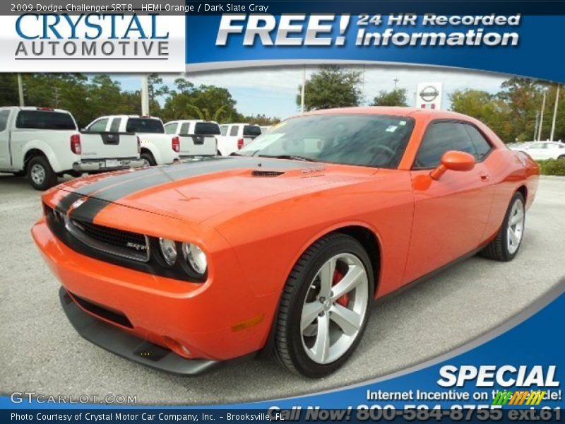HEMI Orange / Dark Slate Gray 2009 Dodge Challenger SRT8