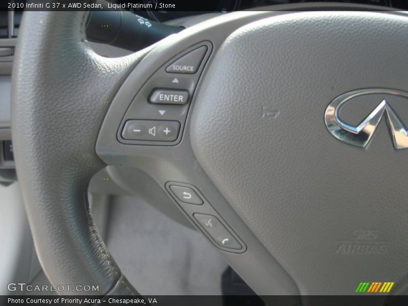 Liquid Platinum / Stone 2010 Infiniti G 37 x AWD Sedan