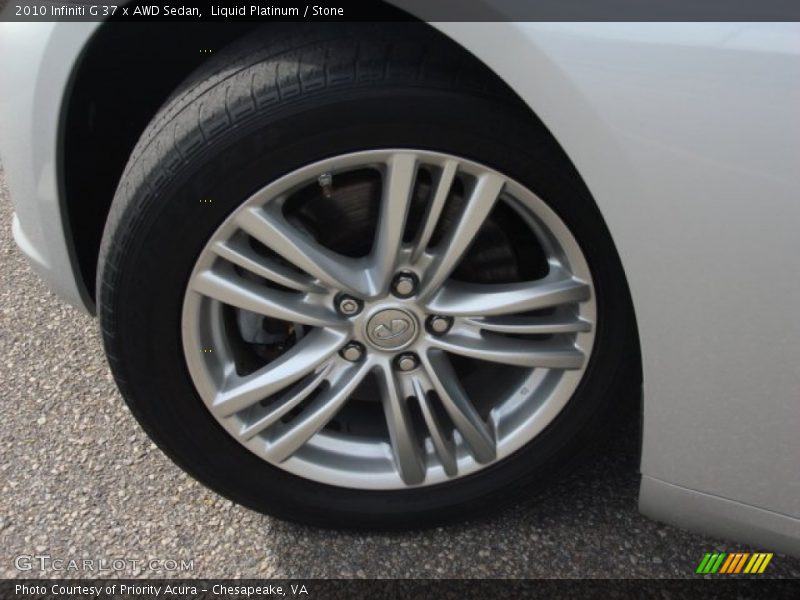 Liquid Platinum / Stone 2010 Infiniti G 37 x AWD Sedan