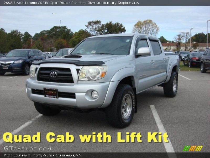 Silver Streak Mica / Graphite Gray 2008 Toyota Tacoma V6 TRD Sport Double Cab 4x4
