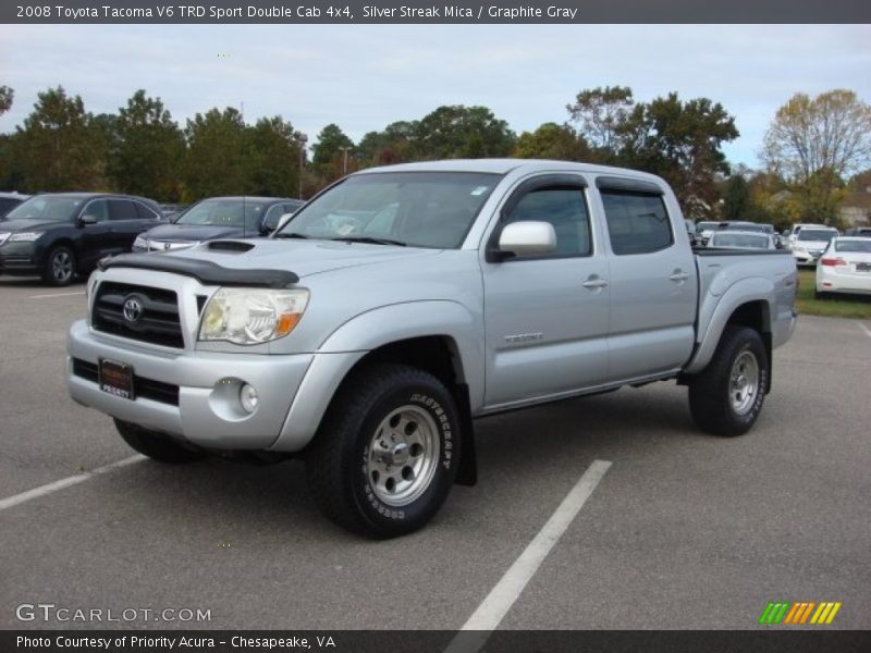 Silver Streak Mica / Graphite Gray 2008 Toyota Tacoma V6 TRD Sport Double Cab 4x4