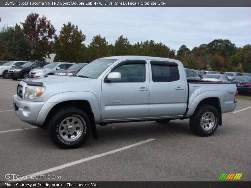 Silver Streak Mica / Graphite Gray 2008 Toyota Tacoma V6 TRD Sport Double Cab 4x4