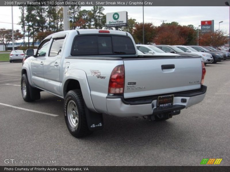 Silver Streak Mica / Graphite Gray 2008 Toyota Tacoma V6 TRD Sport Double Cab 4x4