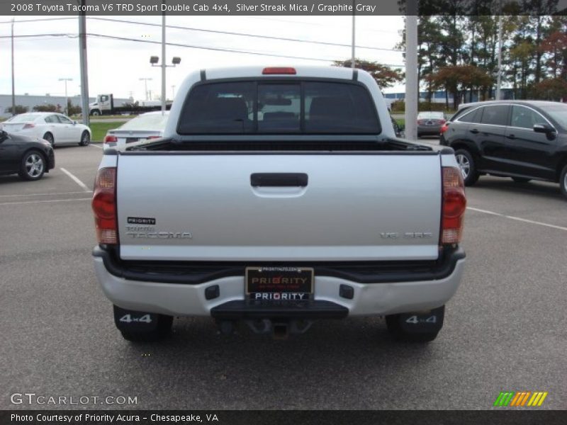 Silver Streak Mica / Graphite Gray 2008 Toyota Tacoma V6 TRD Sport Double Cab 4x4