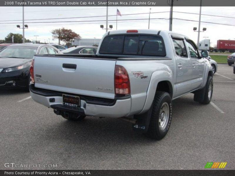 Silver Streak Mica / Graphite Gray 2008 Toyota Tacoma V6 TRD Sport Double Cab 4x4