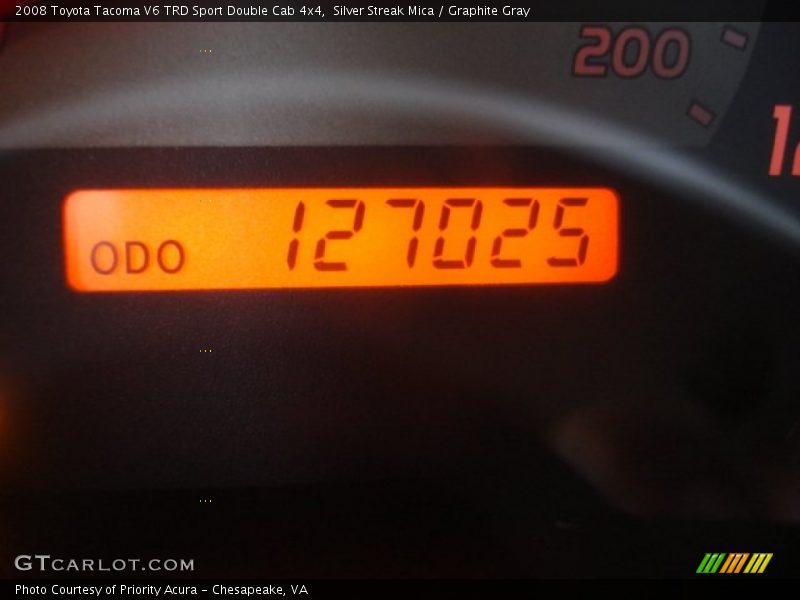 Silver Streak Mica / Graphite Gray 2008 Toyota Tacoma V6 TRD Sport Double Cab 4x4