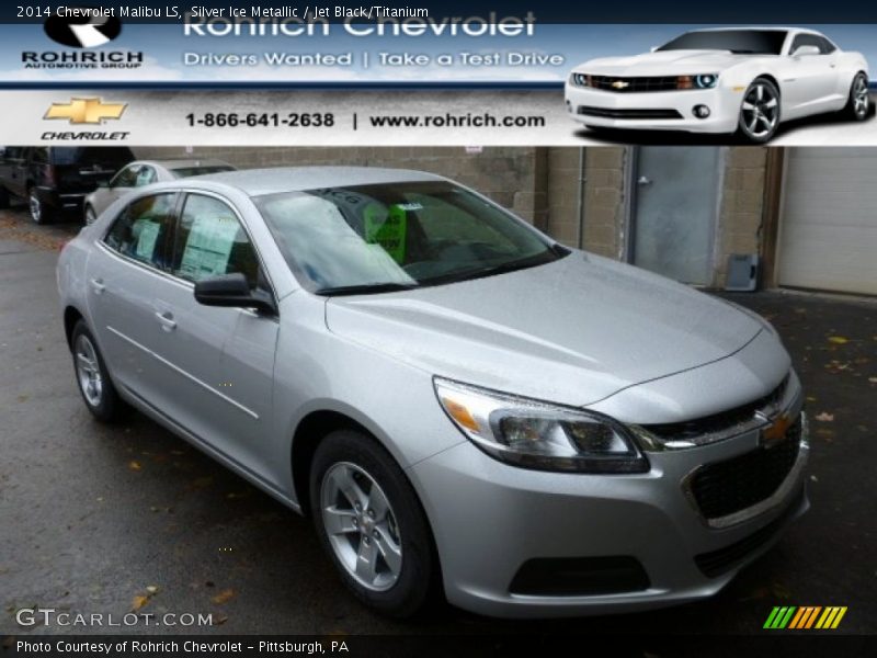 Silver Ice Metallic / Jet Black/Titanium 2014 Chevrolet Malibu LS