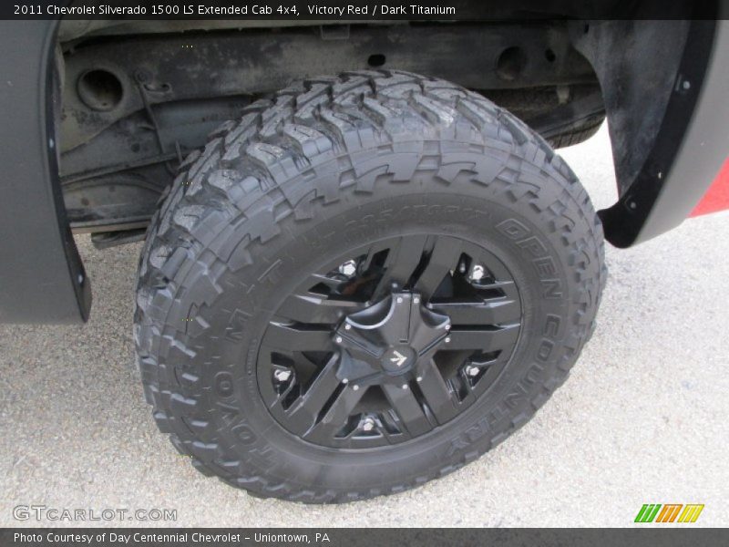 Victory Red / Dark Titanium 2011 Chevrolet Silverado 1500 LS Extended Cab 4x4