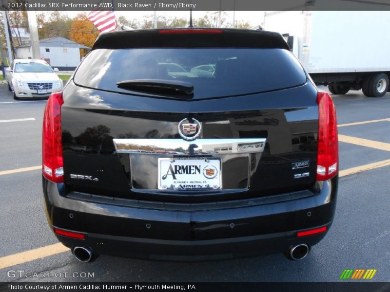 Black Raven / Ebony/Ebony 2012 Cadillac SRX Performance AWD