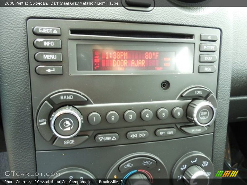 Dark Steel Gray Metallic / Light Taupe 2008 Pontiac G6 Sedan