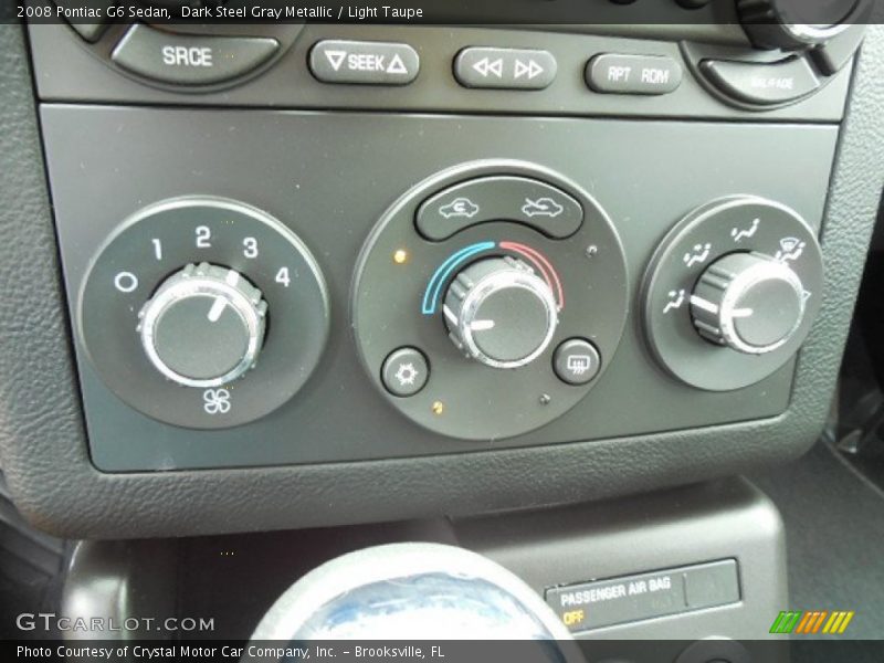 Dark Steel Gray Metallic / Light Taupe 2008 Pontiac G6 Sedan