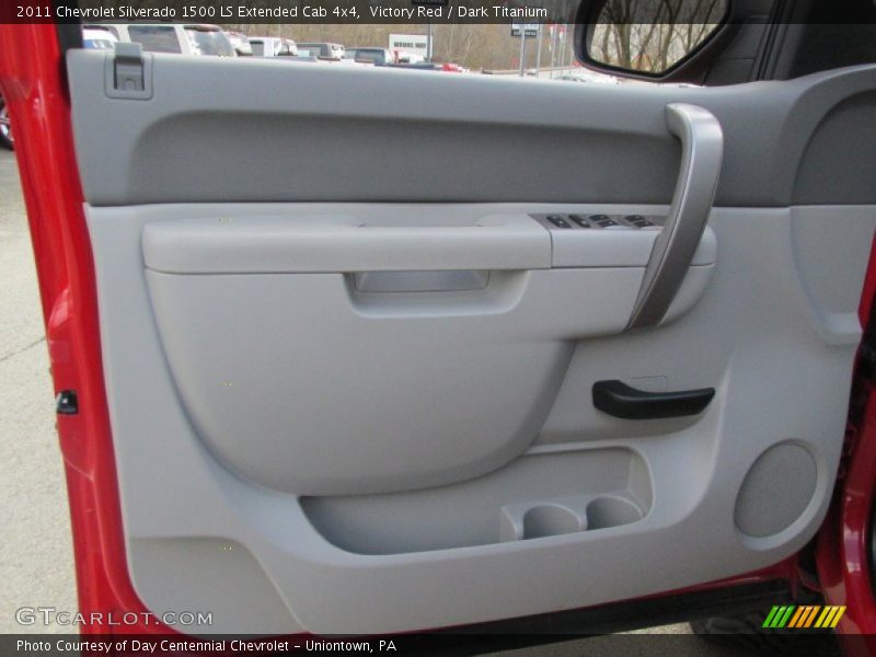 Victory Red / Dark Titanium 2011 Chevrolet Silverado 1500 LS Extended Cab 4x4