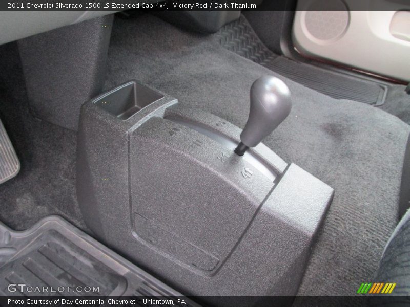 Victory Red / Dark Titanium 2011 Chevrolet Silverado 1500 LS Extended Cab 4x4