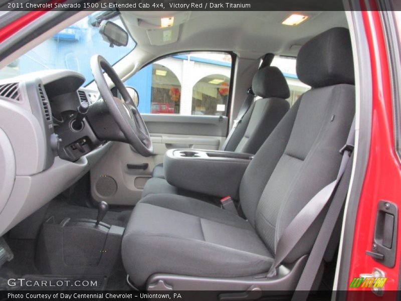 Victory Red / Dark Titanium 2011 Chevrolet Silverado 1500 LS Extended Cab 4x4