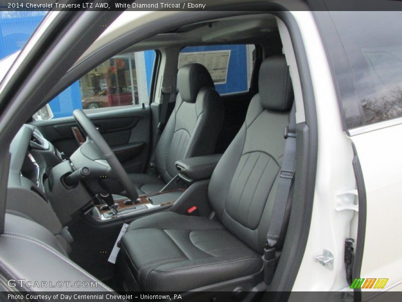 White Diamond Tricoat / Ebony 2014 Chevrolet Traverse LTZ AWD