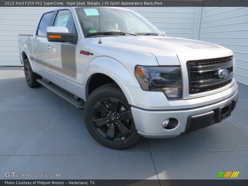Ingot Silver Metallic / FX Sport Appearance Black/Red 2013 Ford F150 FX2 SuperCrew