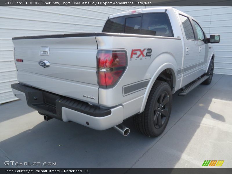 Ingot Silver Metallic / FX Sport Appearance Black/Red 2013 Ford F150 FX2 SuperCrew