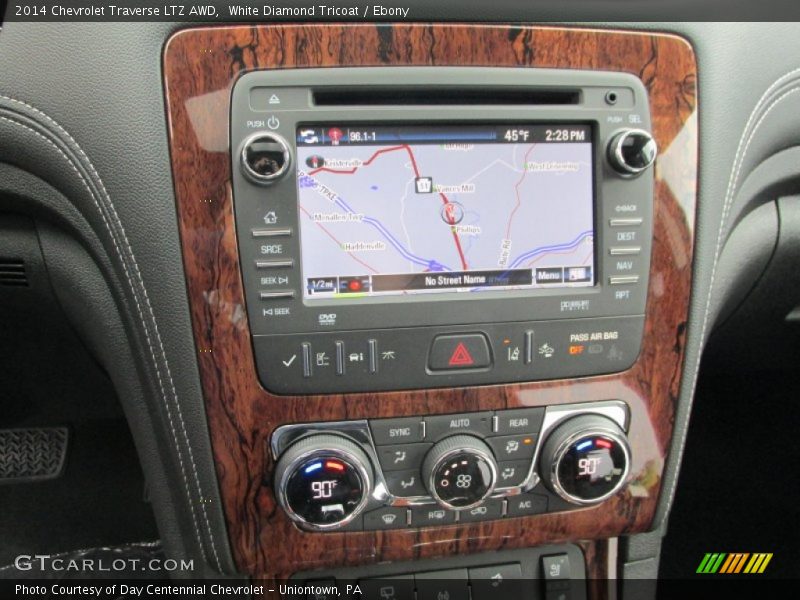 White Diamond Tricoat / Ebony 2014 Chevrolet Traverse LTZ AWD