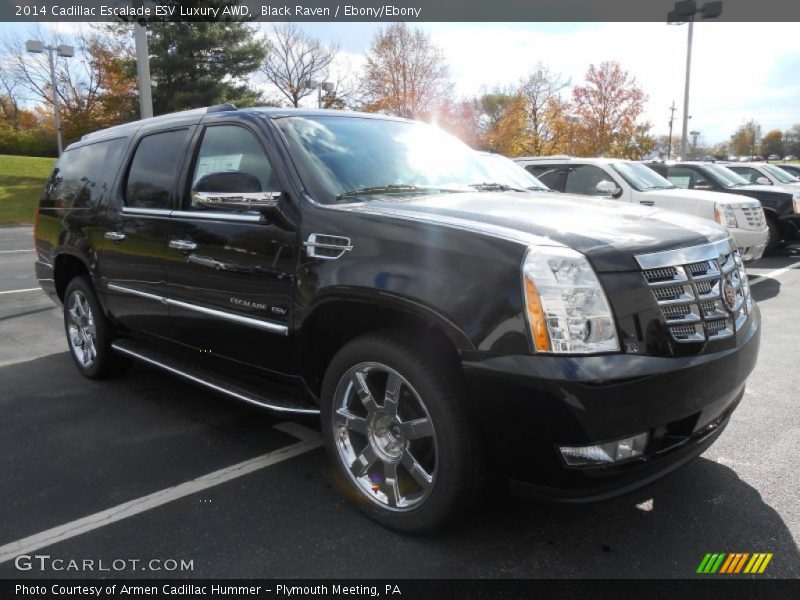 Black Raven / Ebony/Ebony 2014 Cadillac Escalade ESV Luxury AWD