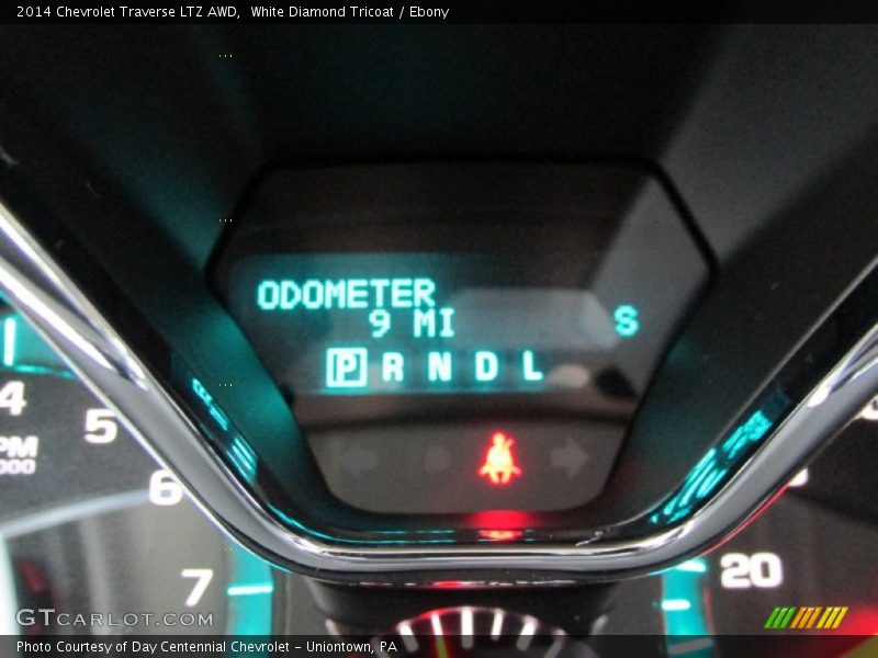 White Diamond Tricoat / Ebony 2014 Chevrolet Traverse LTZ AWD