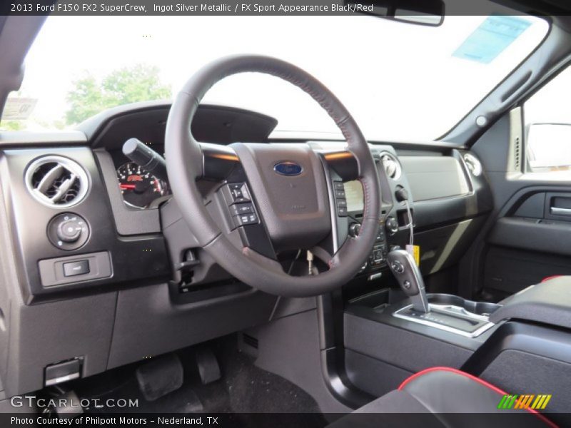 Ingot Silver Metallic / FX Sport Appearance Black/Red 2013 Ford F150 FX2 SuperCrew