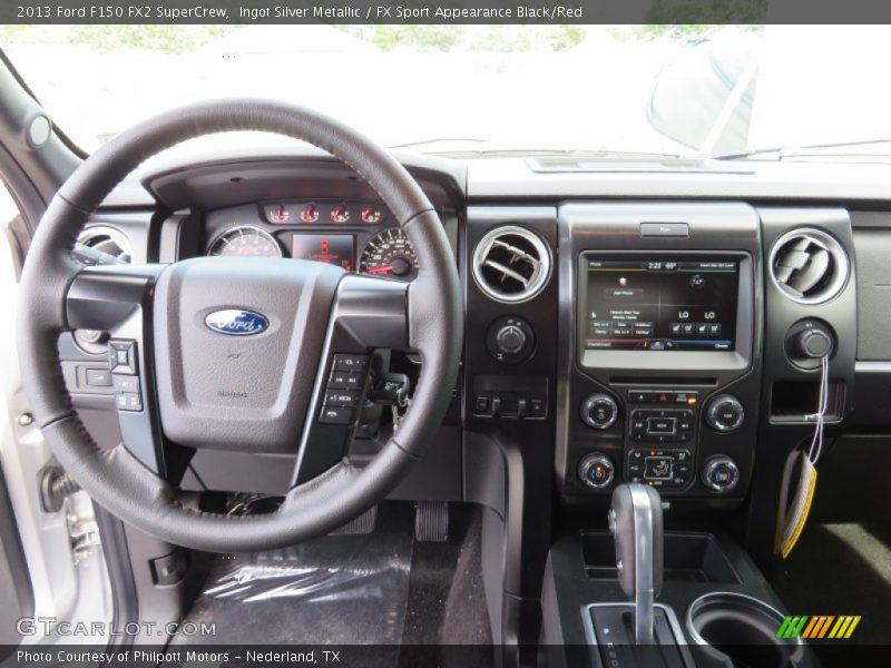 Ingot Silver Metallic / FX Sport Appearance Black/Red 2013 Ford F150 FX2 SuperCrew