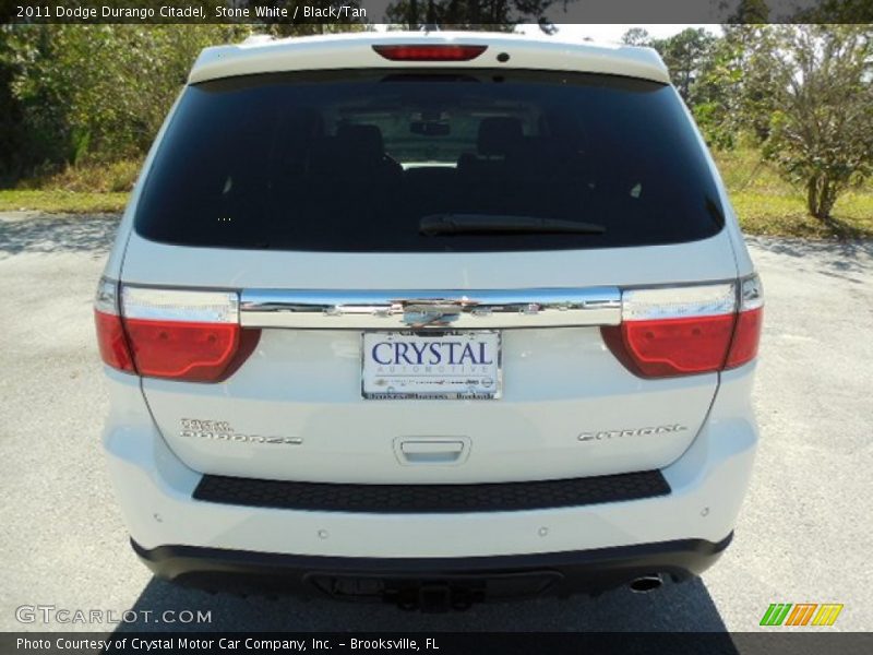 Stone White / Black/Tan 2011 Dodge Durango Citadel