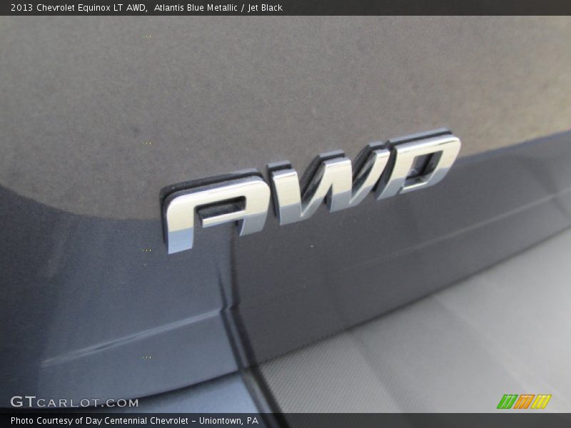 Atlantis Blue Metallic / Jet Black 2013 Chevrolet Equinox LT AWD
